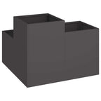 Vaso da giardino Nero 100 x 100 x 60 cm Acciaio