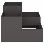Vaso da giardino Nero 100 x 100 x 60 cm Acciaio