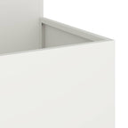 Vaso da giardino Bianco 100 x 100 x 60 cm Acciaio