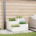 Vaso da giardino Bianco 100 x 100 x 60 cm Acciaio
