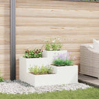 Vaso da giardino Bianco 100 x 100 x 60 cm Acciaio