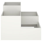 Vaso da giardino Bianco 100 x 100 x 60 cm Acciaio