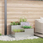 Vaso da giardino Argento 100 x 100 x 60 cm Acciaio zincato