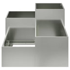 Vaso da giardino Argento 100 x 100 x 60 cm Acciaio zincato