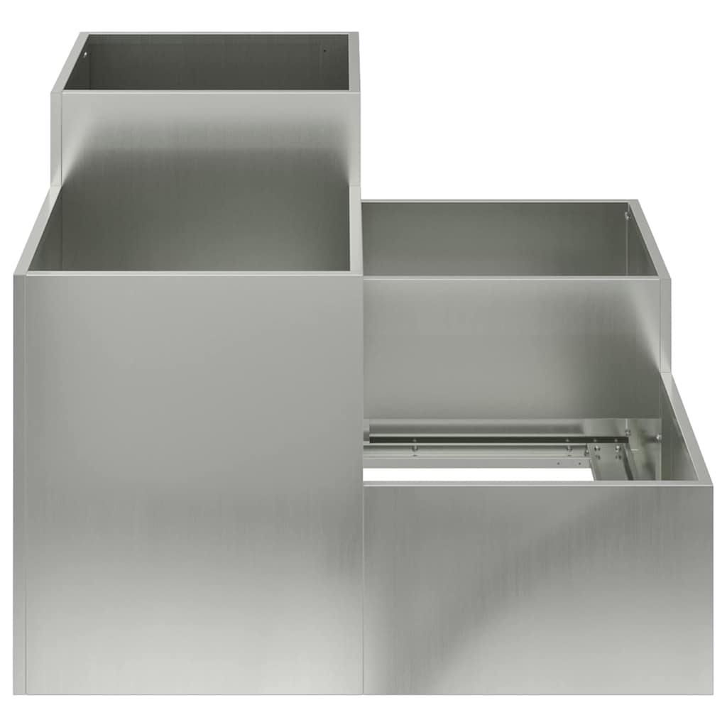 Vaso da giardino Argento 100 x 100 x 60 cm Acciaio zincato