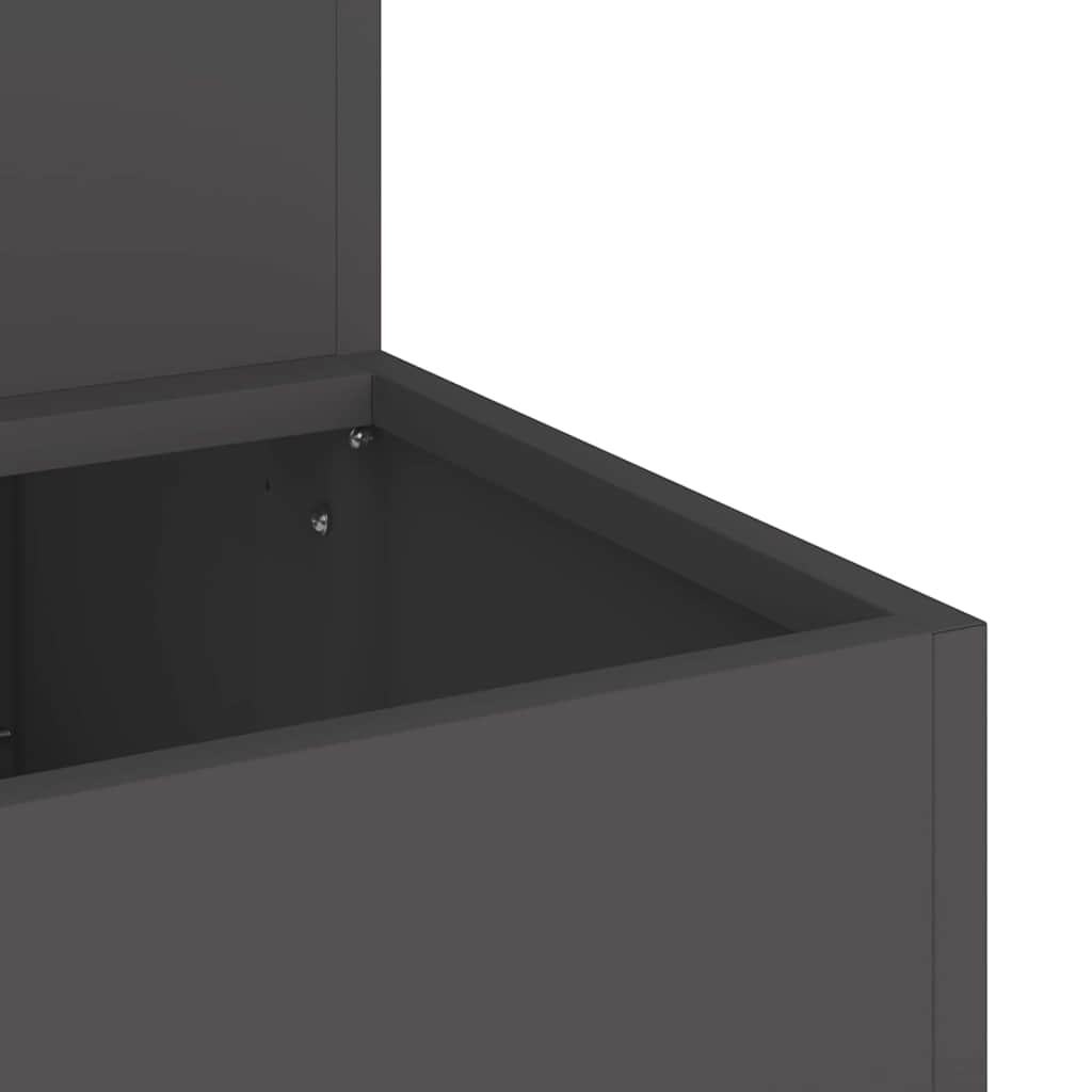 Vaso da giardino Nero 100 x 60 x 45 cm
