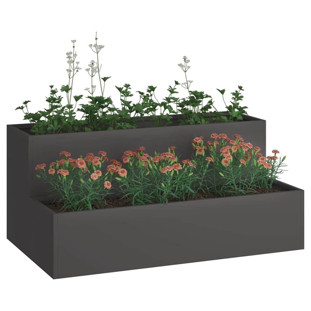 Vaso da giardino Nero 100 x 60 x 45 cm