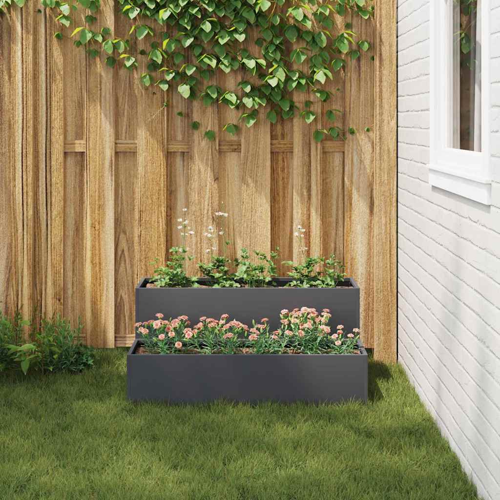 Vaso da giardino Antracite 100 x 60 x 45 cm