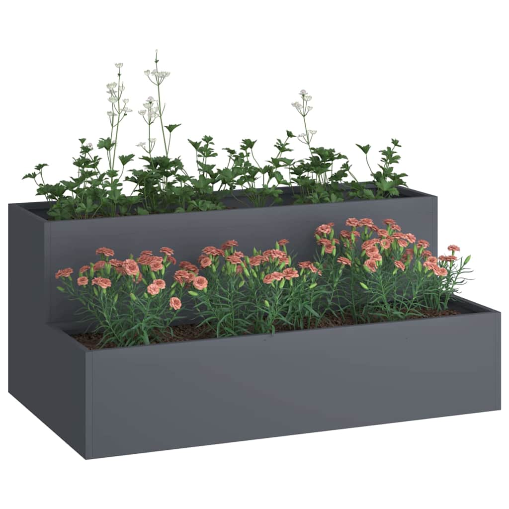 Vaso da giardino Antracite 100 x 60 x 45 cm