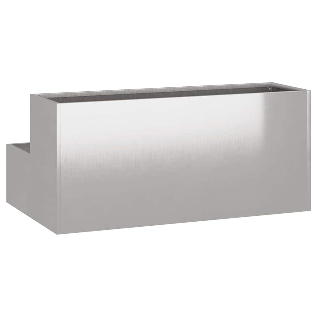 Vaso da giardino Argento 100 x 60 x 45 cm Acciaio inossidabile