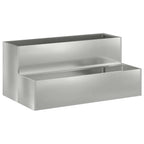 Vaso da giardino Argento 100 x 60 x 45 cm Acciaio zincato
