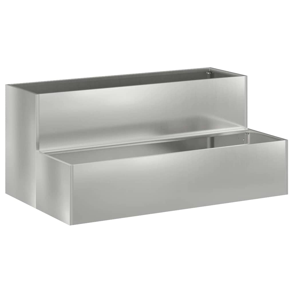 Vaso da giardino Argento 100 x 60 x 45 cm Acciaio zincato