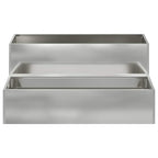 Vaso da giardino Argento 100 x 60 x 45 cm Acciaio zincato