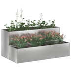 Vaso da giardino Argento 100 x 60 x 45 cm Acciaio zincato