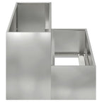 Vaso da giardino Argento 100 x 60 x 45 cm Acciaio zincato