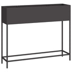 Vaso da Giardino Rialzato Nero 100 x 26 x 82 cm Acciaio