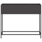 Vaso da Giardino Rialzato Nero 100 x 26 x 82 cm Acciaio
