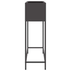 Vaso da Giardino Rialzato Nero 100 x 26 x 82 cm Acciaio