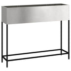 Vaso da Giardino Rialzato Argento 100 x 26 x 82 cm