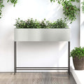 Vaso da Giardino Rialzato Argento 100 x 26 x 82 cm