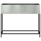 Vaso da Giardino Rialzato Argento 100 x 26 x 82 cm