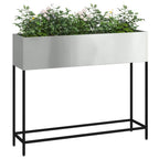 Vaso da Giardino Rialzato Argento 100 x 26 x 82 cm
