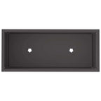 Vaso da Giardino Rialzato Nero 60 x 26 x 45 cm Acciaio