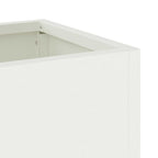 Vaso da Giardino Rialzato Bianco 60 x 26 x 48 cm Acciaio