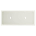 Vaso da Giardino Rialzato Bianco 60 x 26 x 48 cm Acciaio