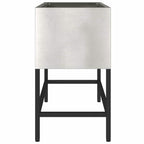 Vaso da Giardino Rialzato Argento 60 x 26 x 45 cm