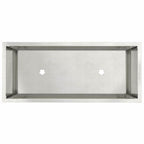 Vaso da Giardino Rialzato Argento 60 x 26 x 45 cm