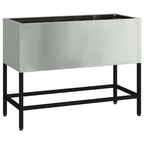 Vaso da Giardino Rialzato Argento 60 x 26 x 45 cm