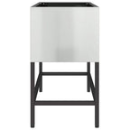 Vaso da Giardino Rialzato Argento 60 x 26 x 45 cm