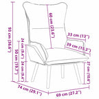 poltrona Bianco 69 x 74 x 93 cm Pelle Artificiale