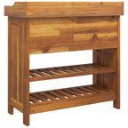 Mobiletto da Giardino con cassetto Naturale 78 x 36,5 x 78cm