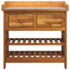 Mobiletto da Giardino con cassetto Naturale 78 x 36,5 x 78cm