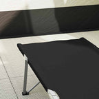 Letto da campeggio pieghevole 2 pcs Nero 194 x 62,5 x 42,5 cm