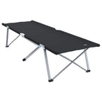 Letto da campeggio pieghevole 2 pcs Nero 194 x 62,5 x 42,5 cm