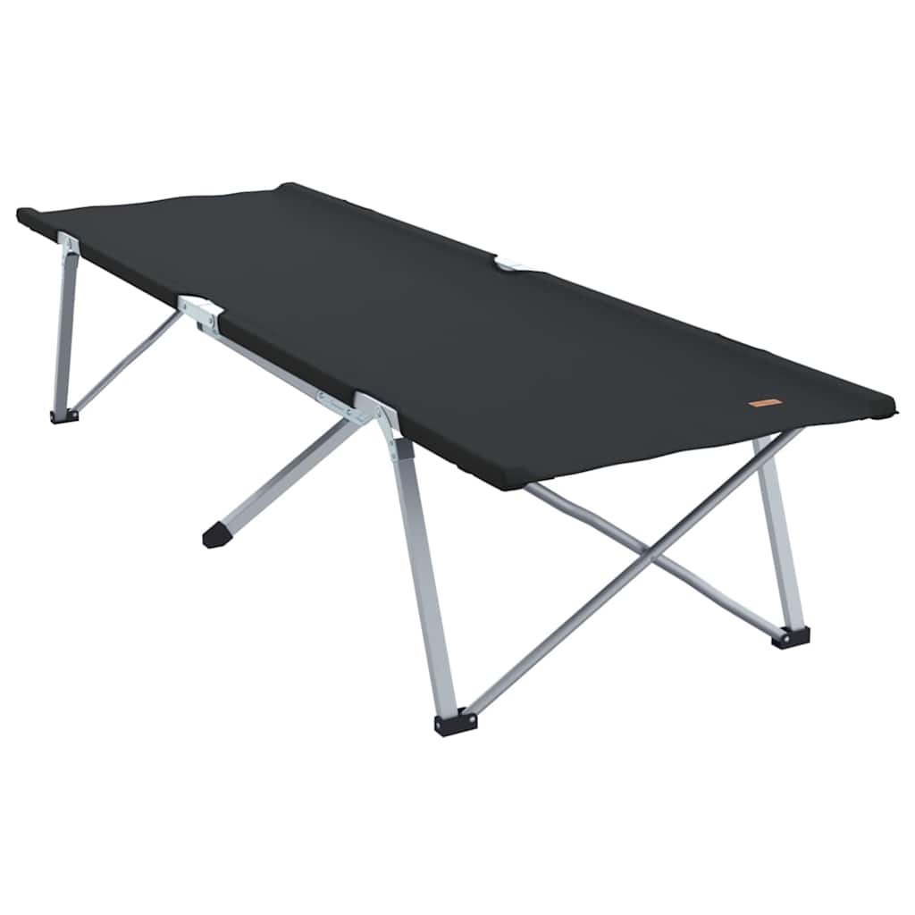 Letto da campeggio pieghevole 2 pcs Nero 194 x 62,5 x 42,5 cm