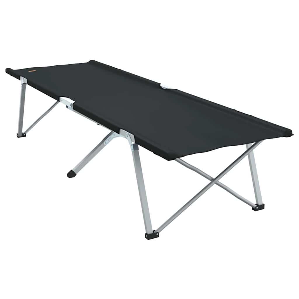 Letto da campeggio pieghevole 2 pcs Nero 194 x 62,5 x 42,5 cm