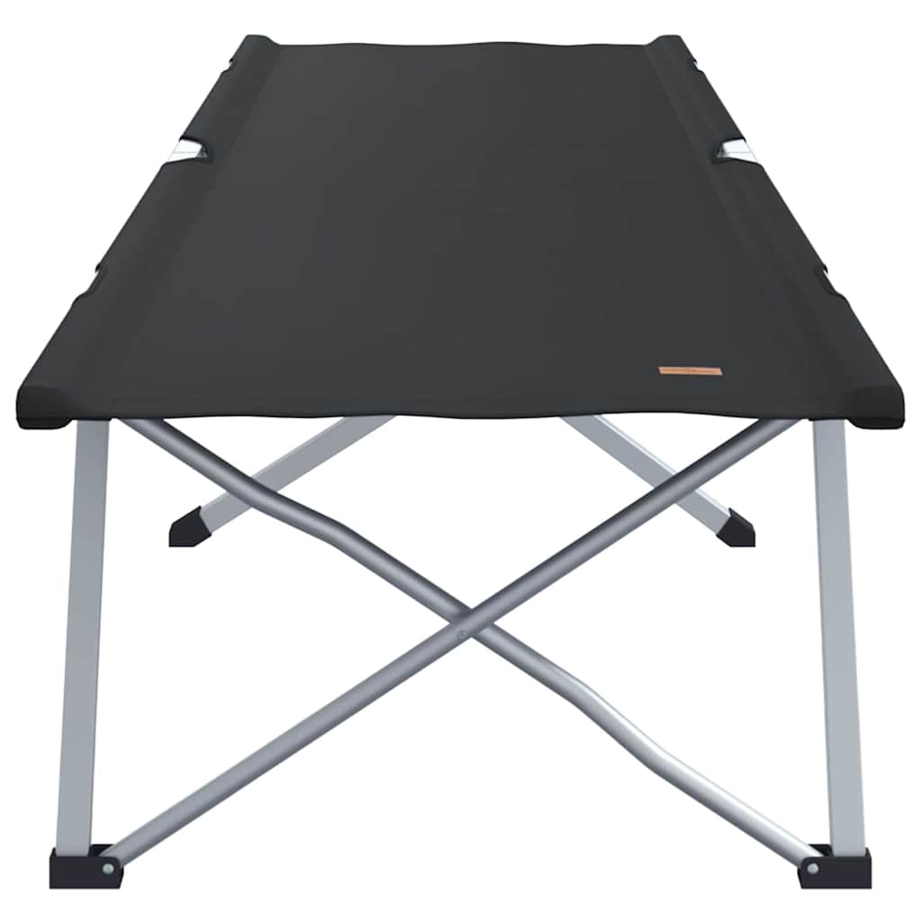 Letto da campeggio pieghevole 2 pcs Nero 194 x 62,5 x 42,5 cm