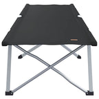 Letto da campeggio pieghevole 2 pcs Nero 194 x 62,5 x 42,5 cm