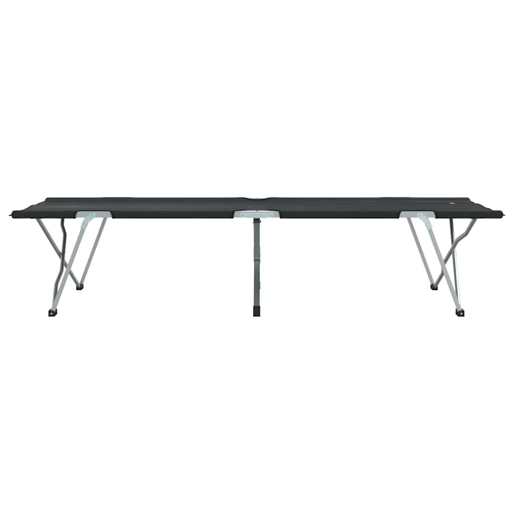 Letto da campeggio pieghevole 2 pcs Nero 194 x 62,5 x 42,5 cm