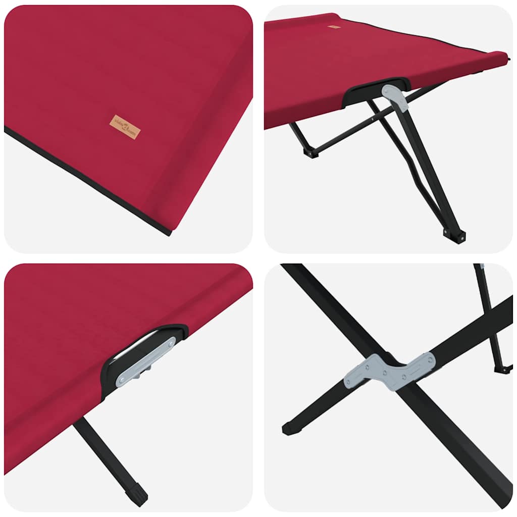 Letto da campeggio pieghevole Rosso 206 x 76 x 74 cm