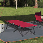 Letto da campeggio pieghevole Rosso 206 x 76 x 74 cm