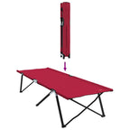 Letto da campeggio pieghevole Rosso 206 x 76 x 74 cm