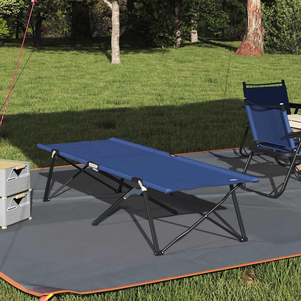 Letto da campeggio pieghevole 2 pcs Blu 206 x 76 x 74 cm