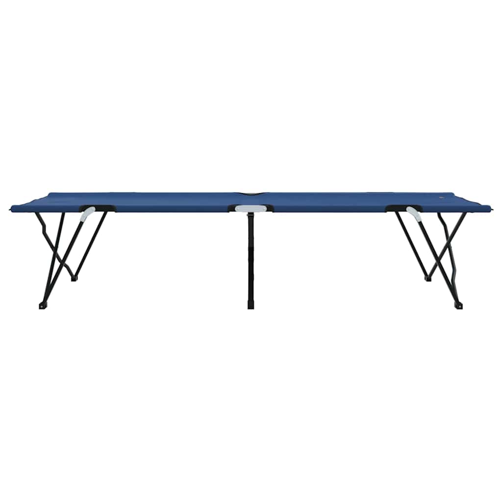 Letto da campeggio pieghevole 2 pcs Blu 206 x 76 x 74 cm