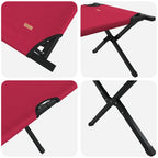 Letto da campeggio pieghevole 2 pcs Rosso 210 x 80 x 46 cm
