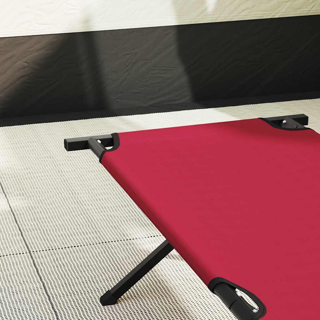 Letto da campeggio pieghevole 2 pcs Rosso 210 x 80 x 46 cm